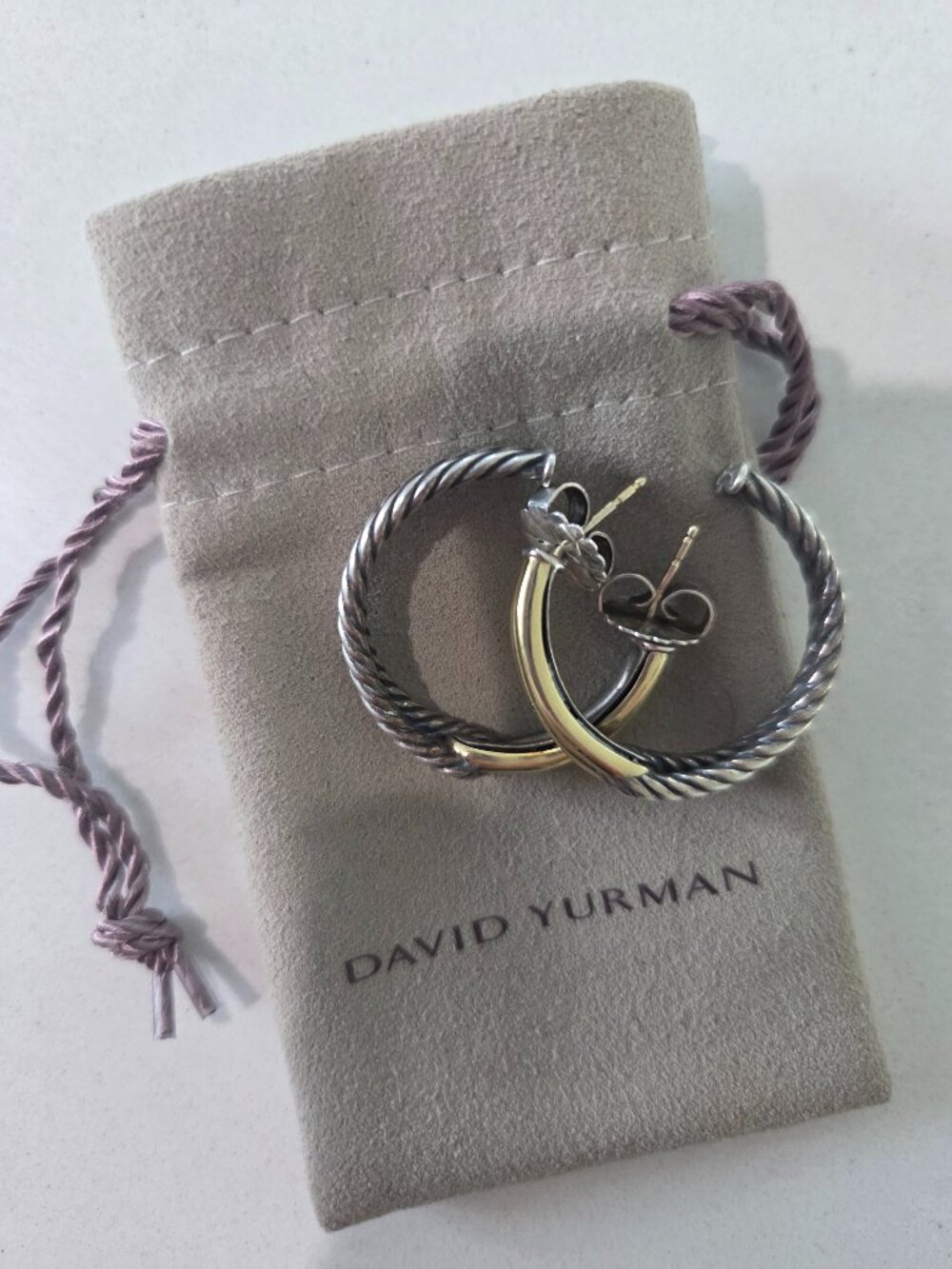 David Yurman large hoop earrings